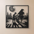 Pianist Moonlight Sonata Metal Wall Art