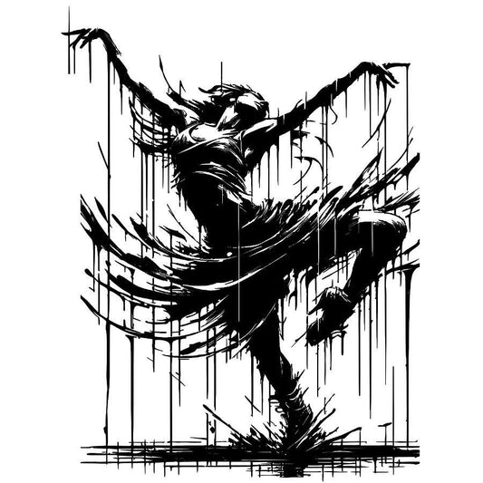 Dance In Rain Metal Wall Art