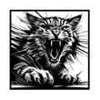 Roaring Tiger Metal Wall Art