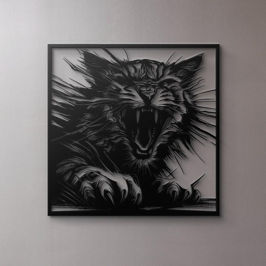 Roaring Tiger Metal Wall Art