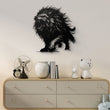 Roaring Wolf Metal Wall Art