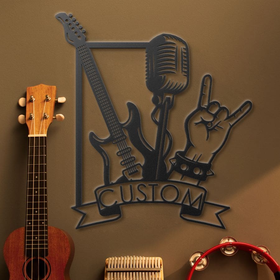 Custom Rock and Roll Metal Wall Art