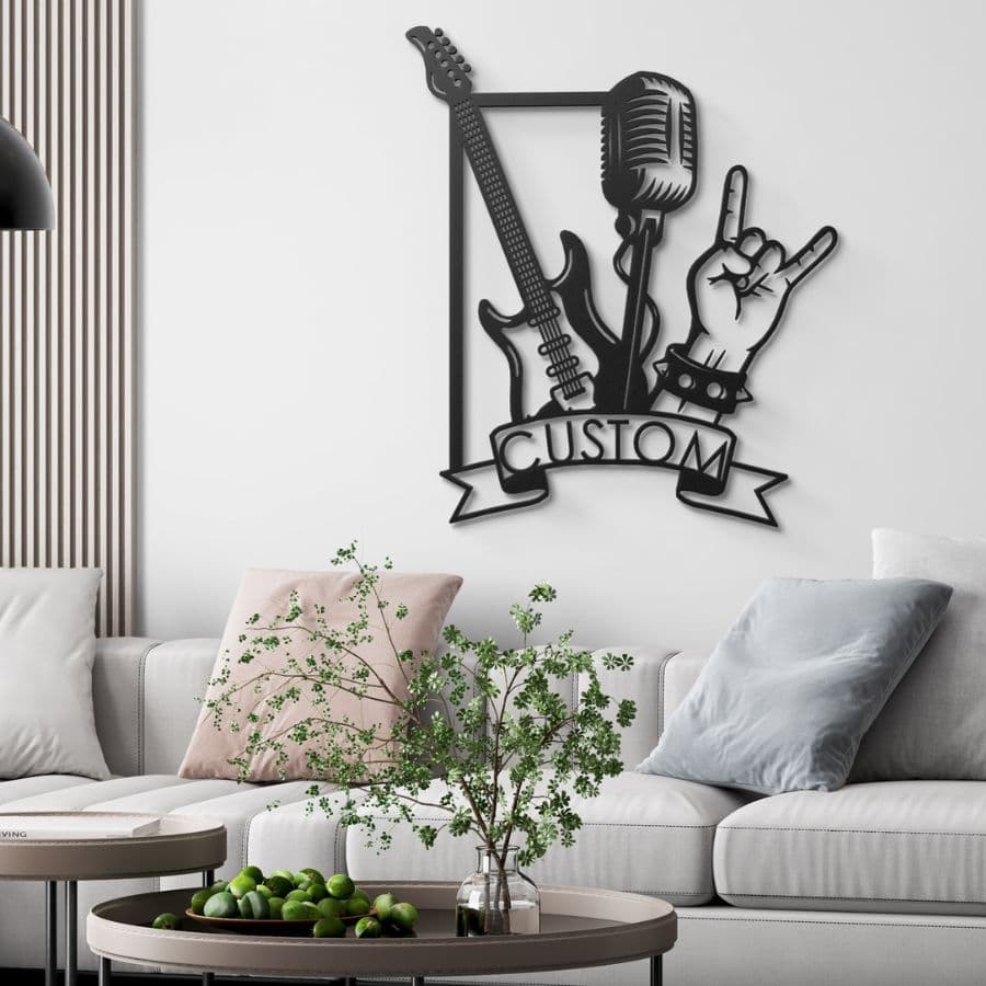 Custom Rock and Roll Metal Wall Art