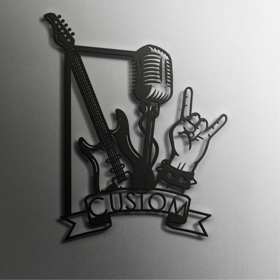 Custom Rock and Roll Metal Wall Art