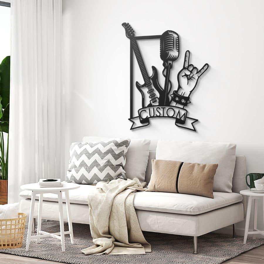 Custom Rock and Roll Metal Wall Art