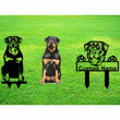 Rottweiler Custom Metal Dog Portrait