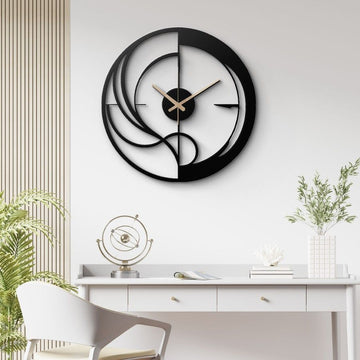 Round Minimalist Metal Wall Clock