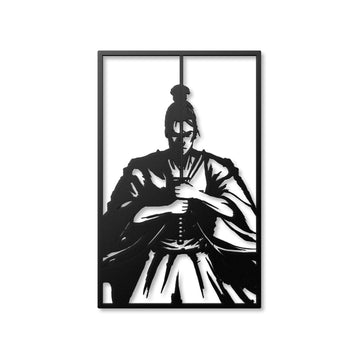 Japanese Samurai Warrior Metal Wall Art