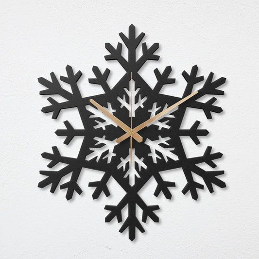 Christmas Snow Metal Wall Clock