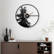 Samurai Warrior Metal Wall Clock