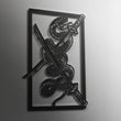 Serpent and Katana Metal Wall Art