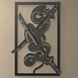 Serpent and Katana Metal Wall Art