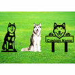 Siberian Husky Custom Metal Dog Portrait