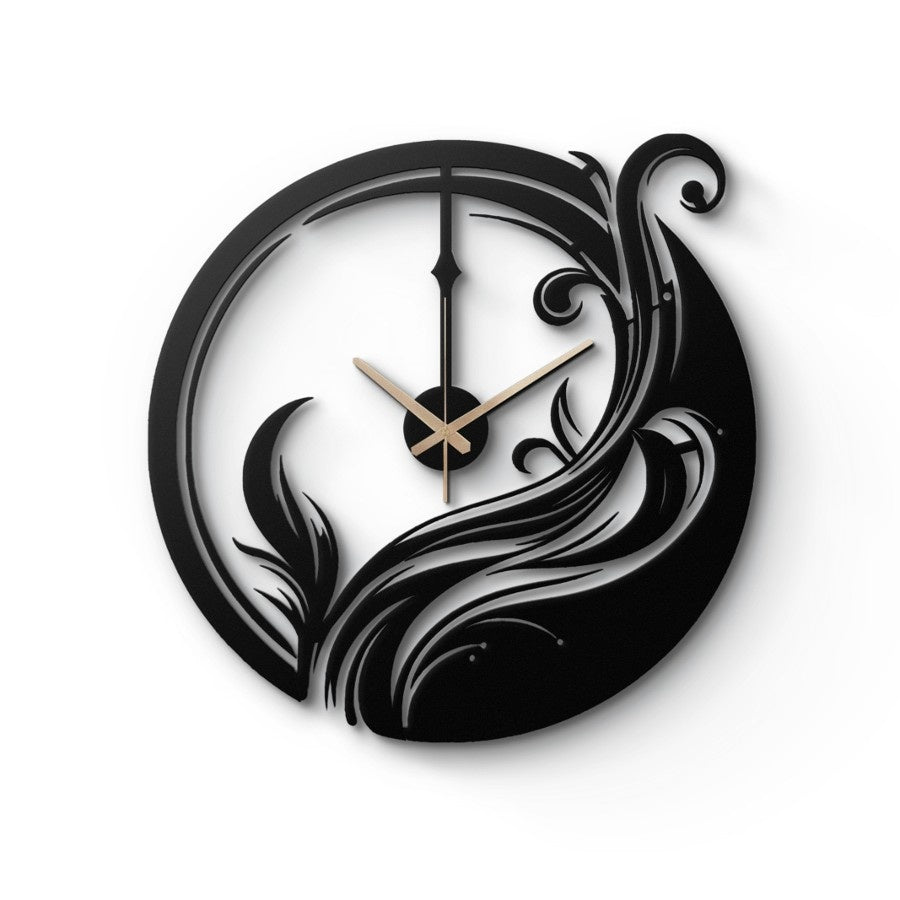 Silent Decorative Metal Wall Clock