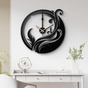 Silent Decorative Metal Wall Clock