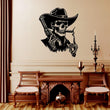 Gothic Skull Cowboy Metal Wall Art