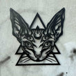 Gothic Sphynx Cat Metal Wall Art