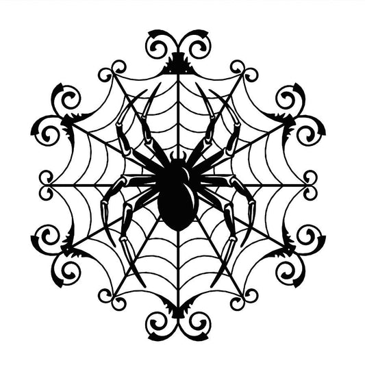 Spider Web Gothic Metal Wall Art