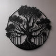 Stunning Circular Tree Metal Wall Art