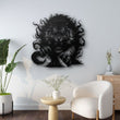 Tiger with Fiery Mane Metal Wall Art