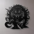 Tiger with Fiery Mane Metal Wall Art