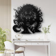 Tiger with Fiery Mane Metal Wall Art