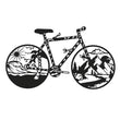 Bicycle and Natural Metal Wall Art