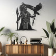 Tribal Spirit Eagle and Warrior Metal Wall Art