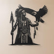 Tribal Spirit Eagle and Warrior Metal Wall Art