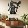 Tribal Spirit Eagle and Warrior Metal Wall Art