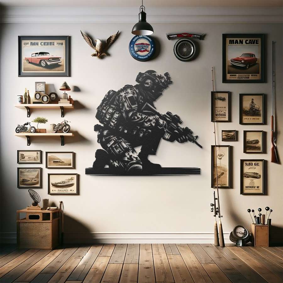 US Army Soldier Metal Wall Art