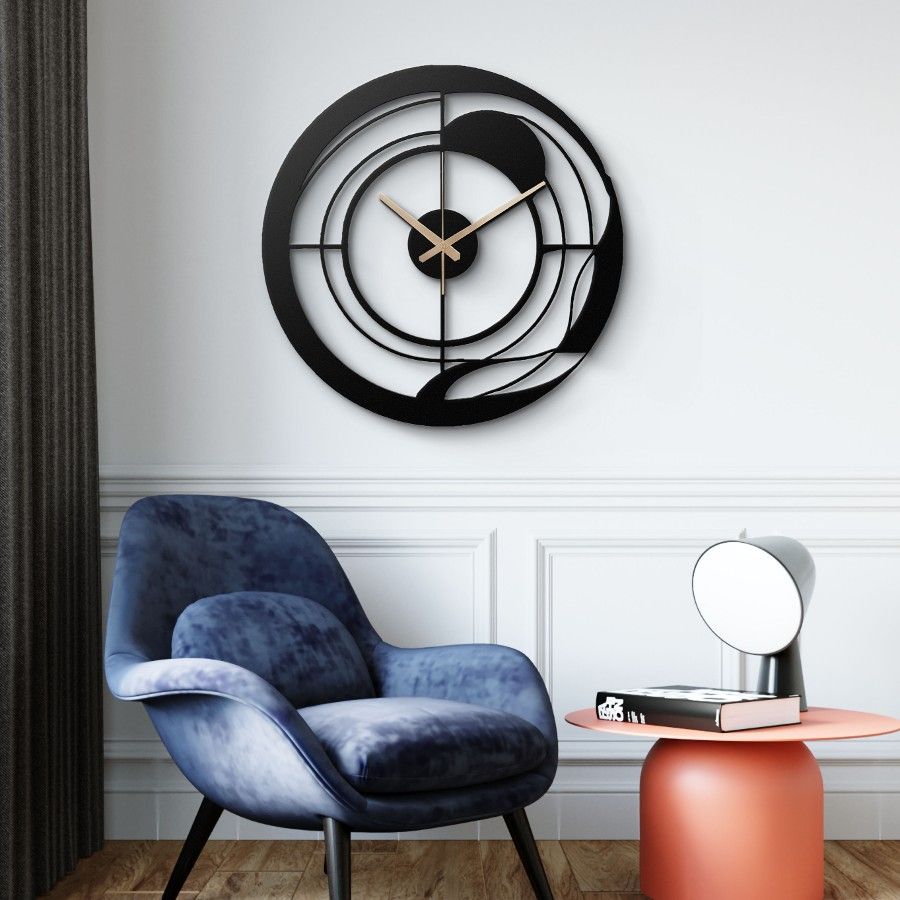 Unique Minimalist Metal Wall Clock - Moonarch