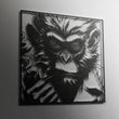 Monkey With Pipe Metal Wall Art
