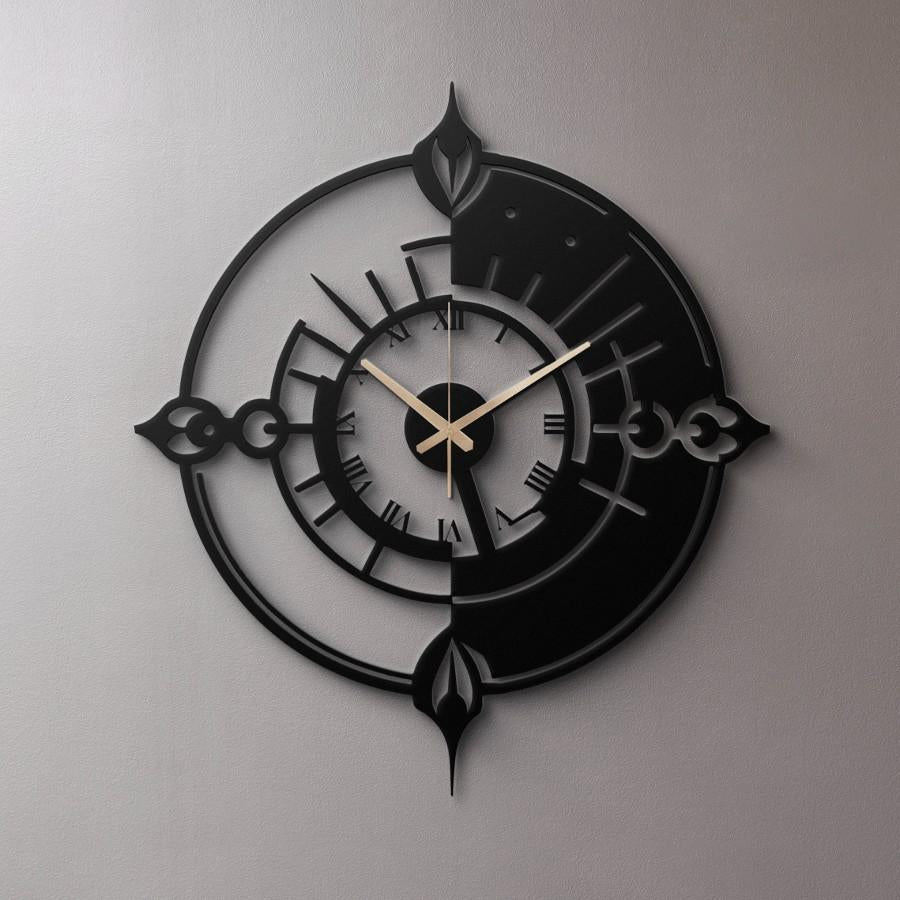 Unique Roman Numerals Metal Wall Clock