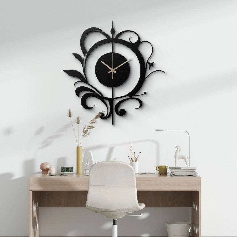 Unique Silent Oversized Metal Wall Clock