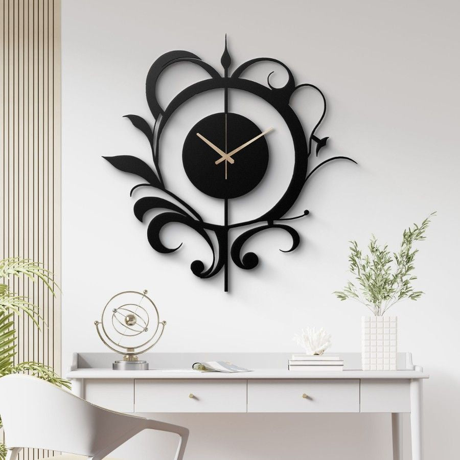 Unique Silent Oversized Metal Wall Clock