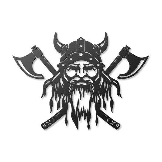 Viking Warrior Metal Wall Art Decor