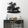 Valkyrie Horse and Wolf Metal Wall Art