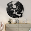 Vampire Battling Werewolf Metal Wall Art