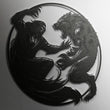 Vampire Battling Werewolf Metal Wall Art