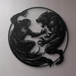 Vampire Battling Werewolf Metal Wall Art