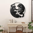 Vampire Battling Werewolf Metal Wall Art