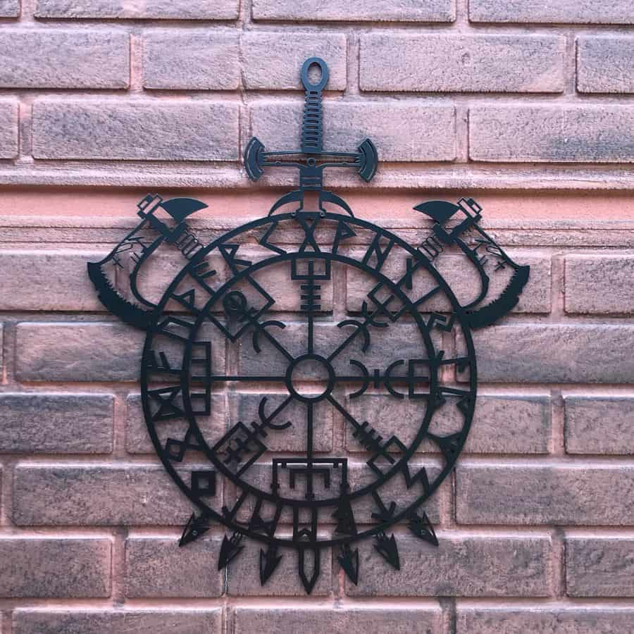 Vegvisir Viking Metal Wall Art