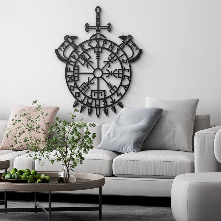 Vegvisir Viking Metal Wall Art