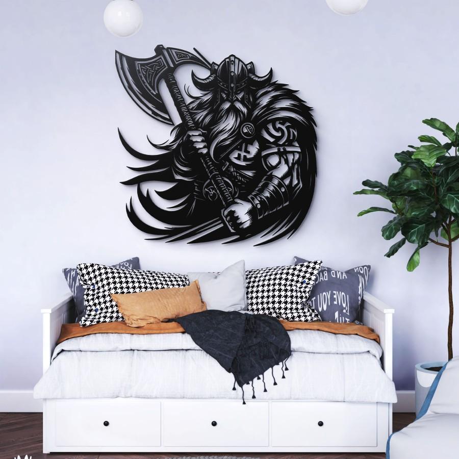 Viking Axe Warrior Metal Wall Art