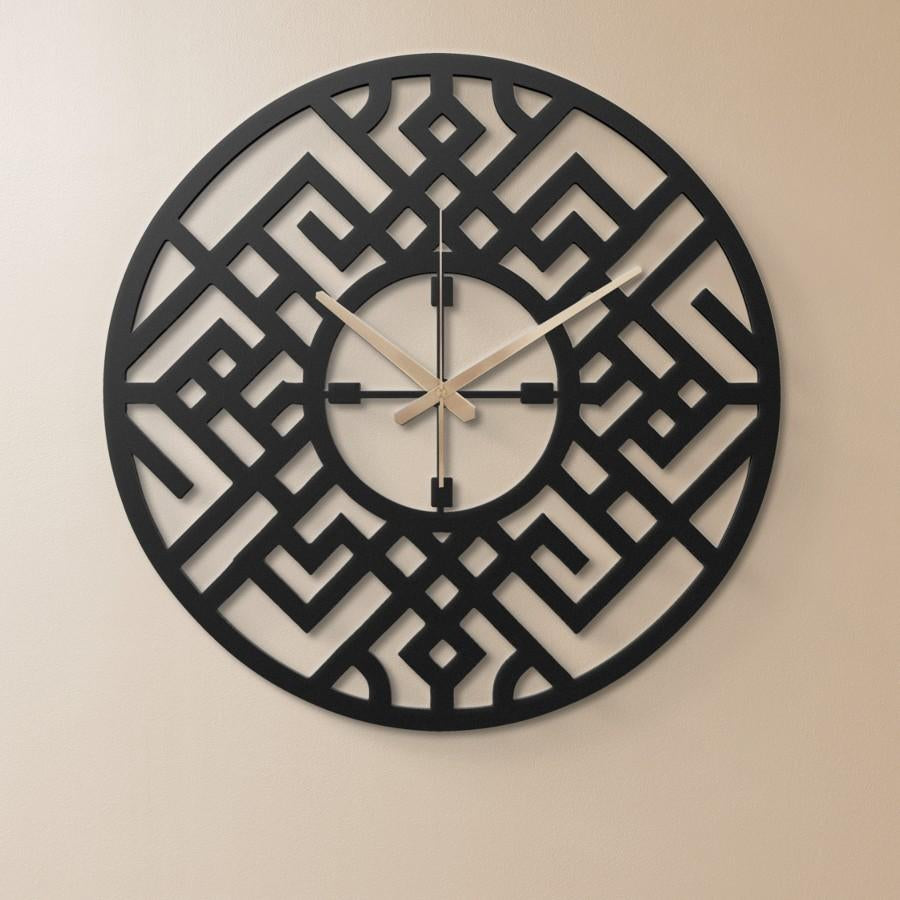 Viking Design Round Metal Wall Clock
