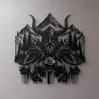 Viking Mountain Guardian Metal Wall Art