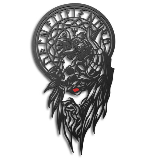 Viking Odin Metal Wall Art Decor