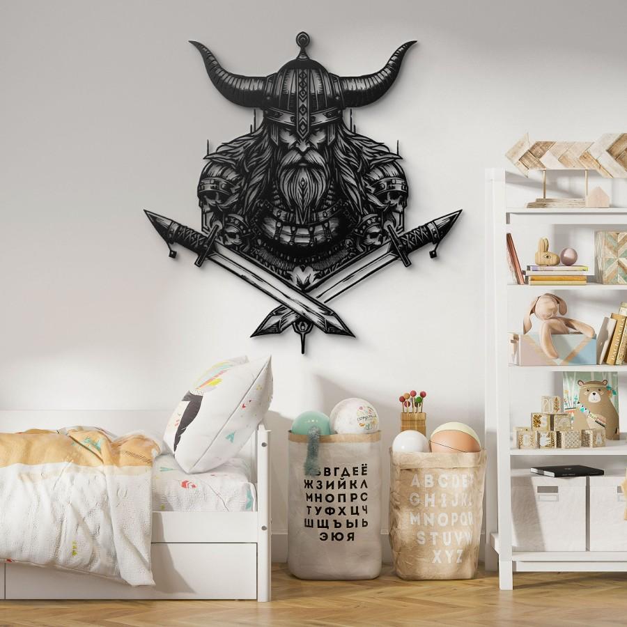 Viking Skull Metal Wall Art