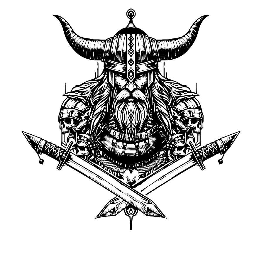 Viking Skull Metal Wall Art